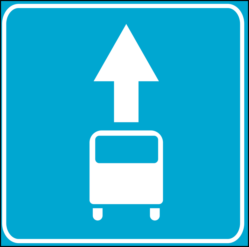 Bus Lane Sign In Estonia Clipart, Symbol, First Aid, Road Sign Png Image