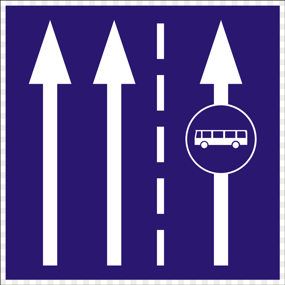 Bus Lane Sign In Hungary Clipart, Weapon Free Png Download