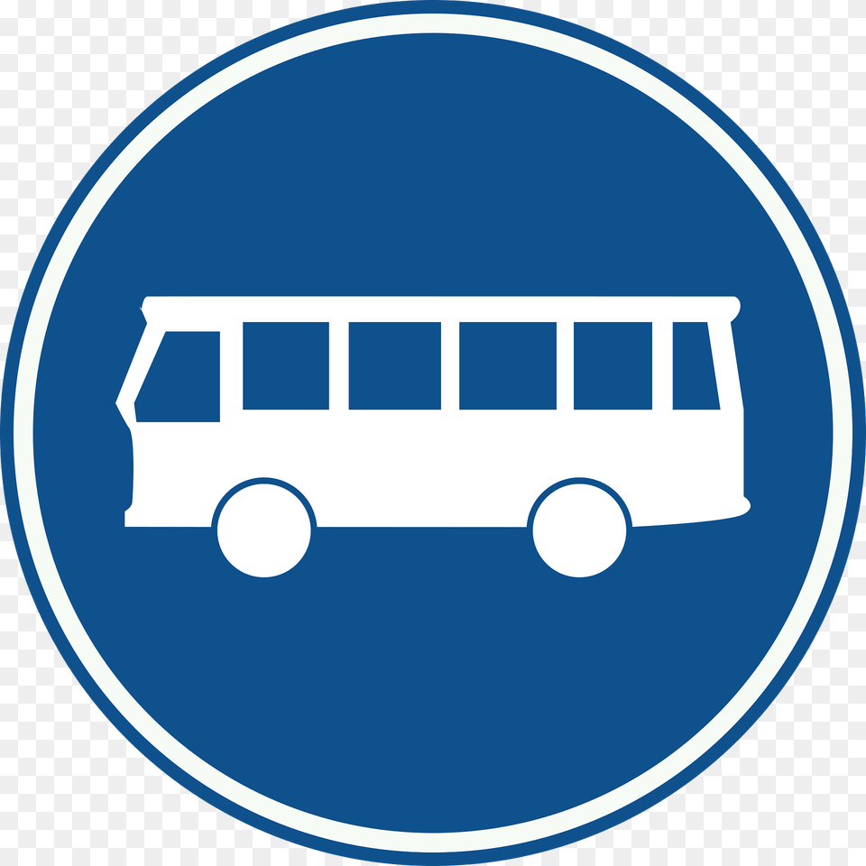 Bus Lane Sign In Netherlands Clipart, Transportation, Vehicle, Disk, Van Free Png