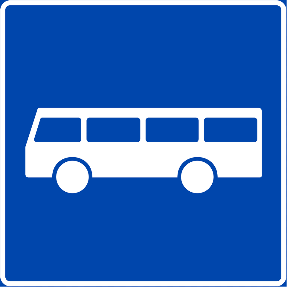 Bus Lane Sign In Norway Clipart, Transportation, Vehicle, Minibus, Van Free Transparent Png