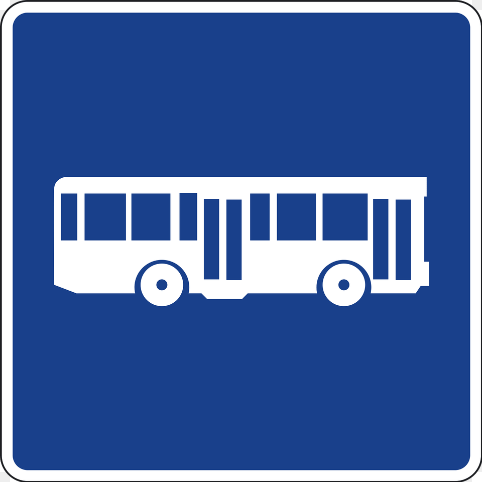 Bus Lane Sign In Spain Clipart, Transportation, Vehicle Png