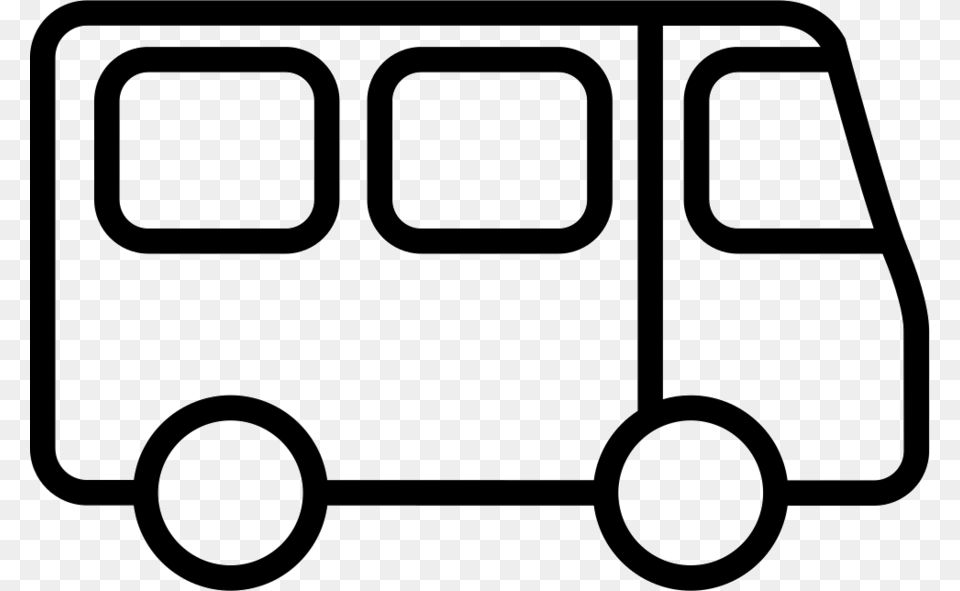 Bus Outline Icon Clipart Bus Computer Icons Clip Bus Outline Icon, Vehicle, Van, Transportation, Device Png Image