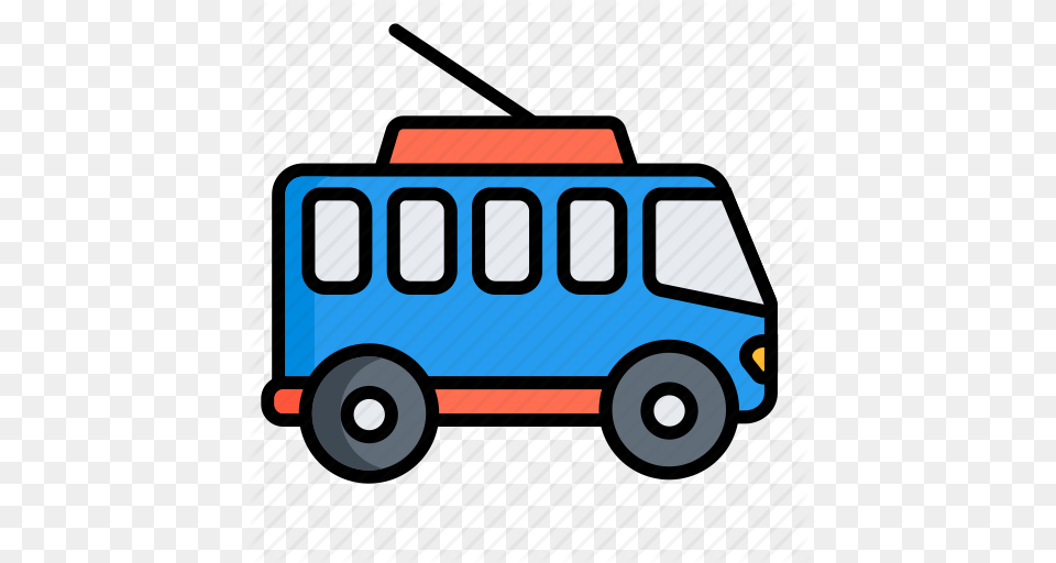 Bus Public Trackless Trolley Tram Transport Trolleybus, Minibus, Transportation, Van, Vehicle Free Transparent Png