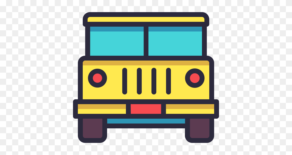 Bus School Transport Vehicle Icon, School Bus, Transportation Free Png Download