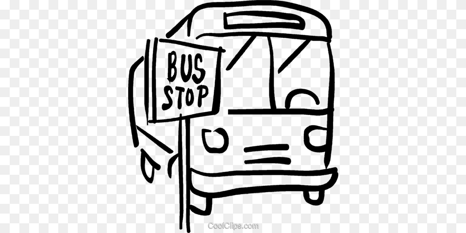Bus St The Bus Stop Bus Stop Cartoon Black And White, Bus Stop, Outdoors, Moving Van, Transportation Png Image