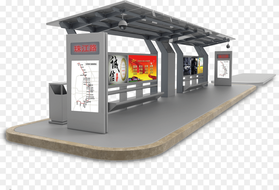 Bus Station Bus Stop Smart City, Gray Png Image