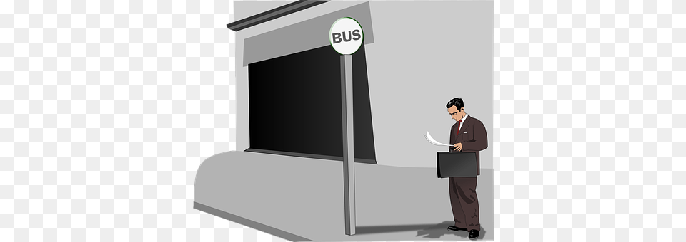 Bus Stop Screen, Person, Bus Stop, People Free Png Download