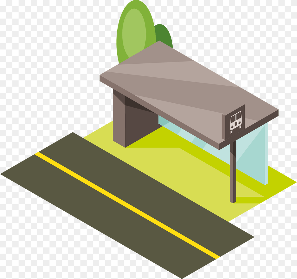 Bus Stop Clipart, Architecture, Building, Bus Stop, Outdoors Png