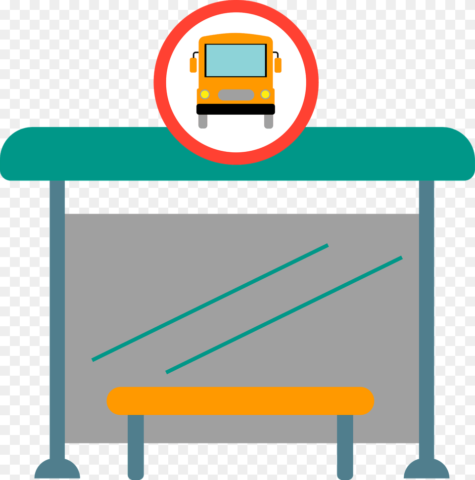 Bus Stop Clipart, Bus Stop, Outdoors, Terminal, Fence Png