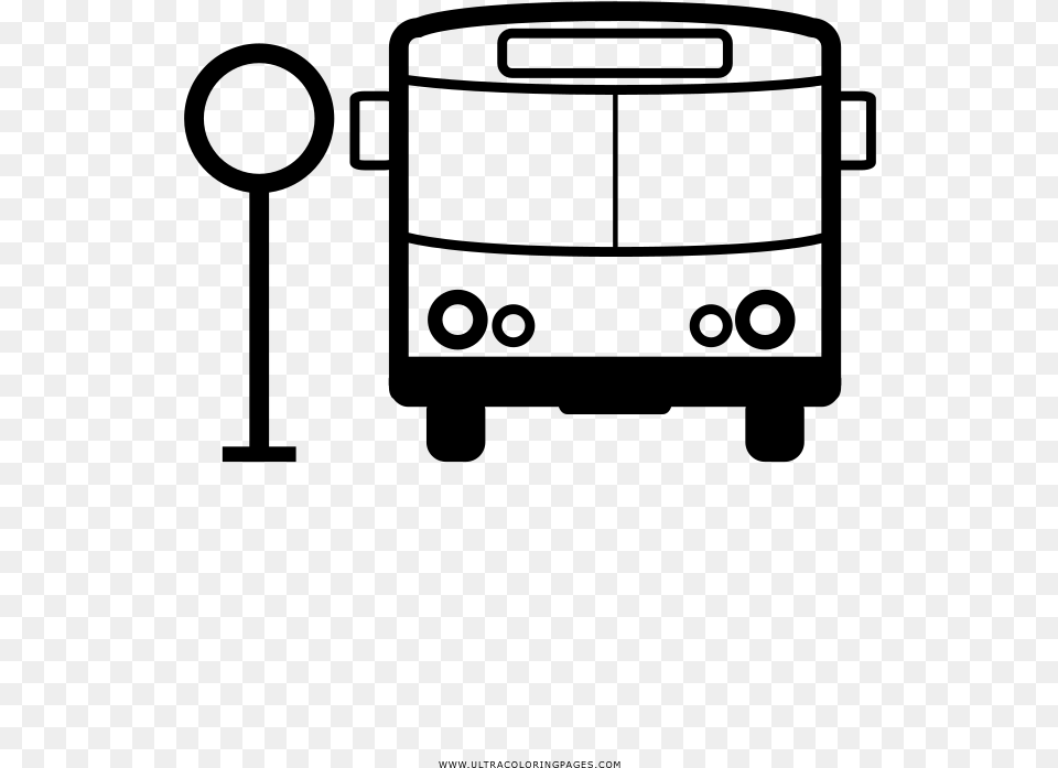 Bus Stop Coloring, Gray Free Transparent Png