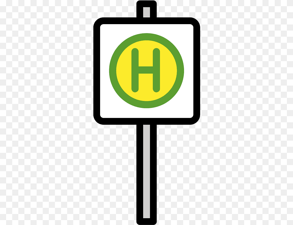 Bus Stop Emoji Clipart Traffic Sign, Symbol, Road Sign, Bus Stop, Outdoors Free Transparent Png