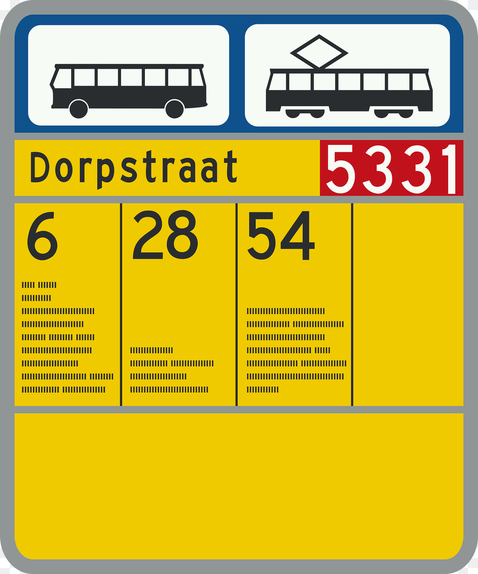 Bus Stop Sign In Netherlands Clipart, Text, Transportation, Vehicle, Advertisement Free Transparent Png