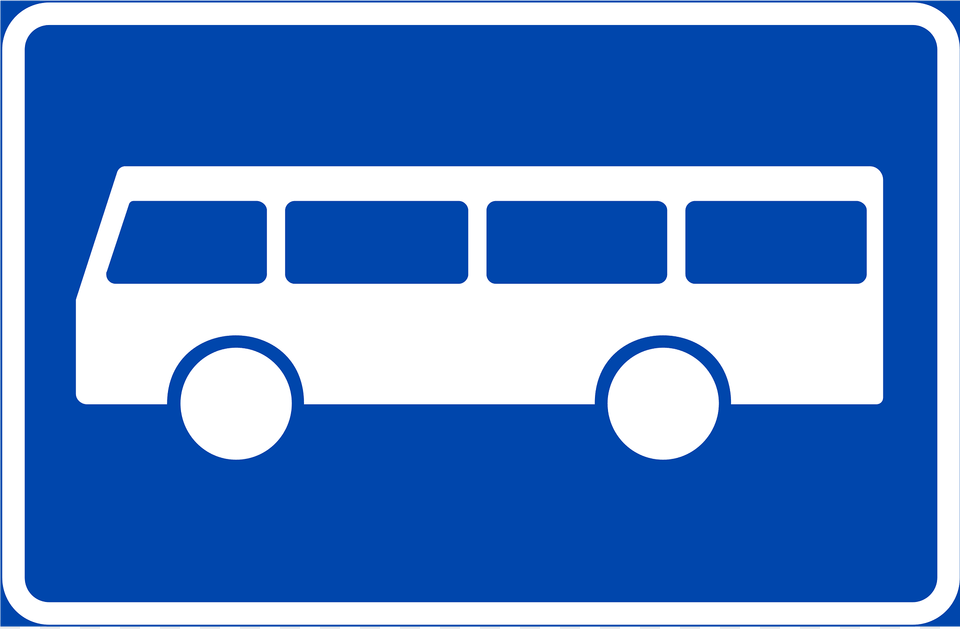 Bus Stop Sign In Norway Clipart, Transportation, Vehicle, Minibus, Van Free Png Download
