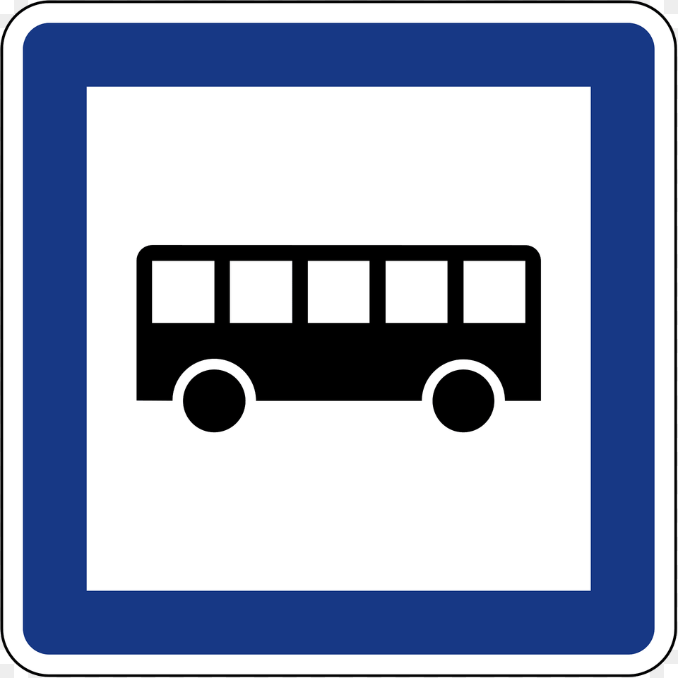Bus Stop Sign In Slovenia Clipart, Transportation, Vehicle, Symbol, Bus Stop Free Png Download