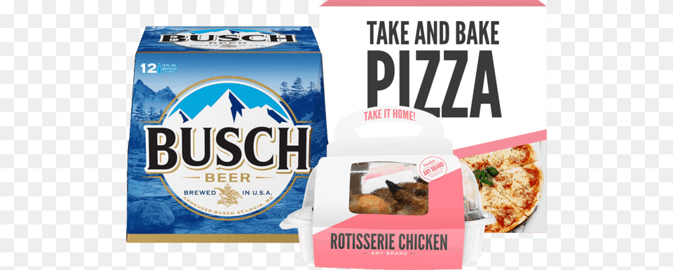 Busch Beer 3 Pack 25 Fl Oz, Food, Lunch, Meal, Pizza Free Png Download