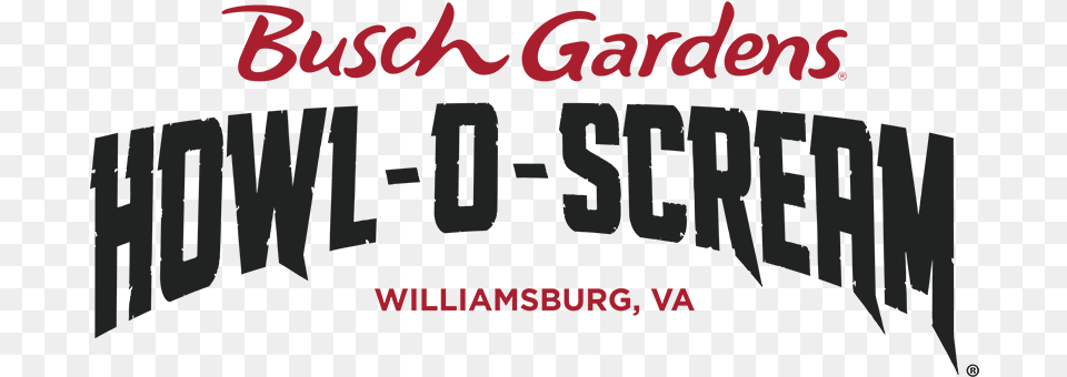 Busch Gardens Williamsburgs Howl Busch Gardens, Text Png Image