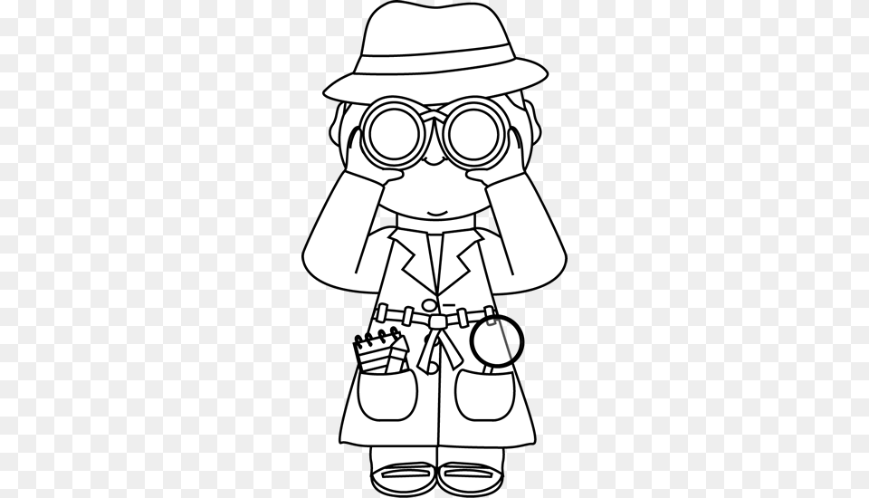Bush Clipart Binoculars Detective Clipart Black And White, Ammunition, Grenade, Weapon Free Png Download