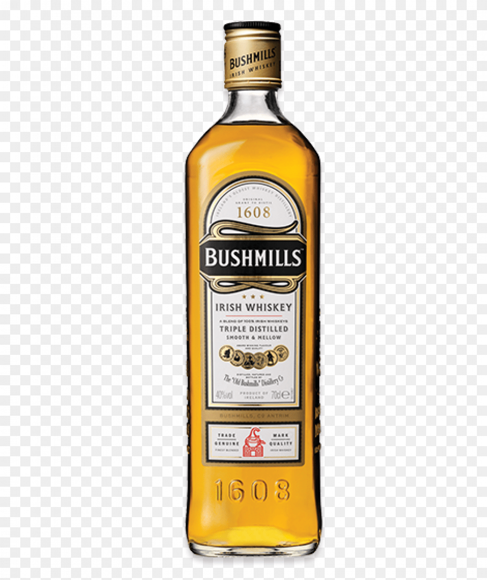 Bushmills Irish Whiskey, Alcohol, Beverage, Liquor, Whisky Free Png Download