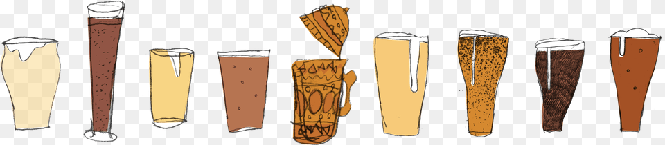 Bushwick Brewing Tour Beer Drawing On Transparent, Alcohol, Beverage, Glass, Beer Glass Free Png