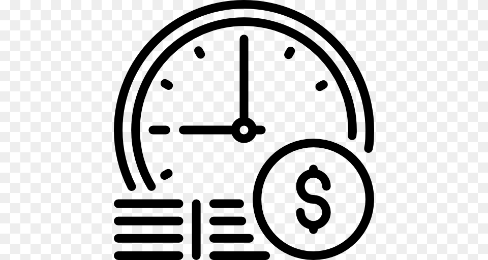 Business And Finance Money Stack Coins Cash Clock Currency, Gray Free Transparent Png