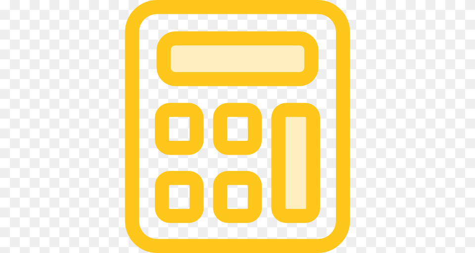 Business And Office Gold Icon, Electronics, Calculator, Ammunition, Grenade Free Transparent Png