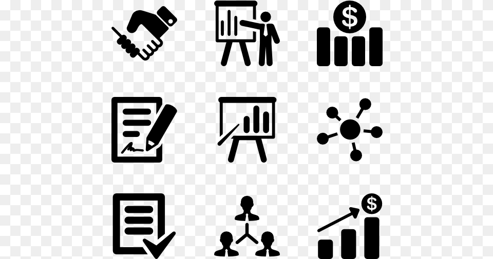 Business And Offices Business Icons For Powerpoint, Gray Png Image