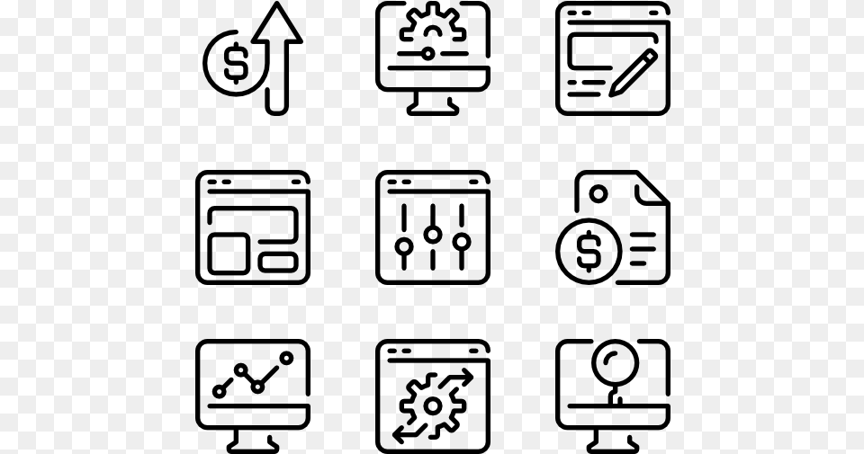 Business And Seo Manufacture Icon, Gray Png Image