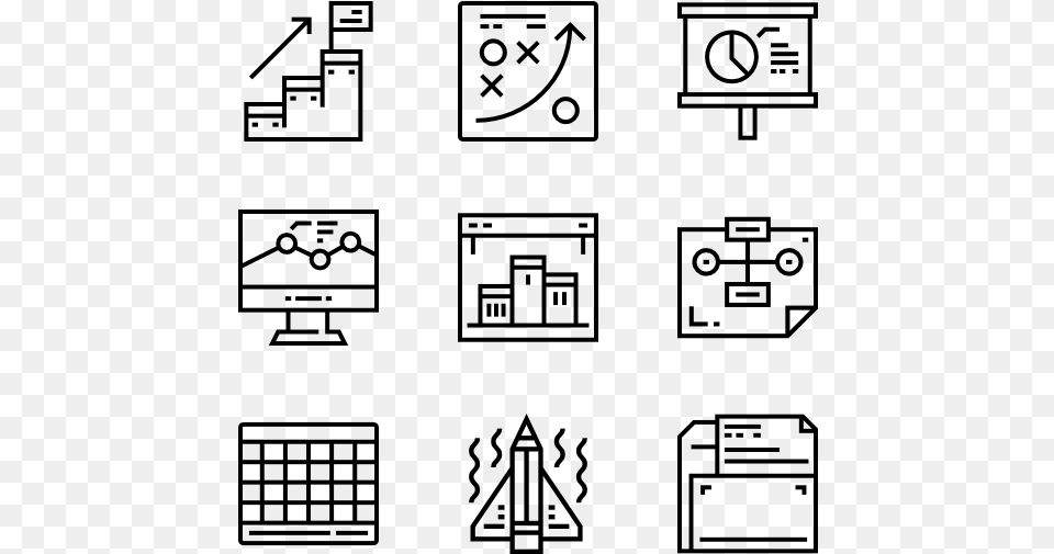 Business And Strategy Vector Computer Icon, Gray Free Png