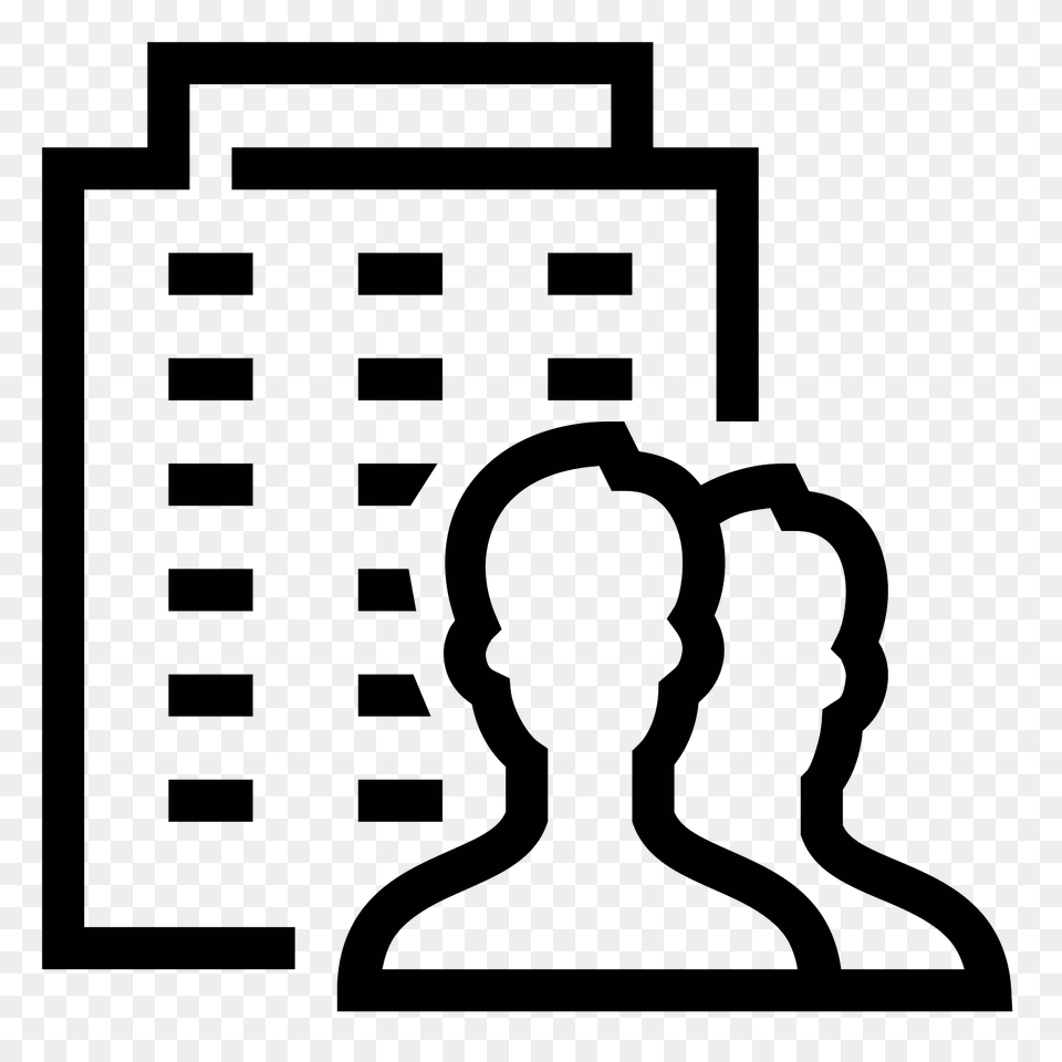 Business Building Icon, Gray Png