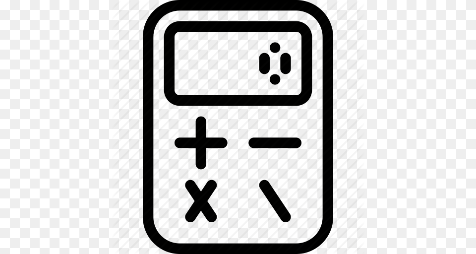 Business Calculate Calculation Calculator Line Icon Icon, Architecture, Building, Electronics, Mobile Phone Free Png