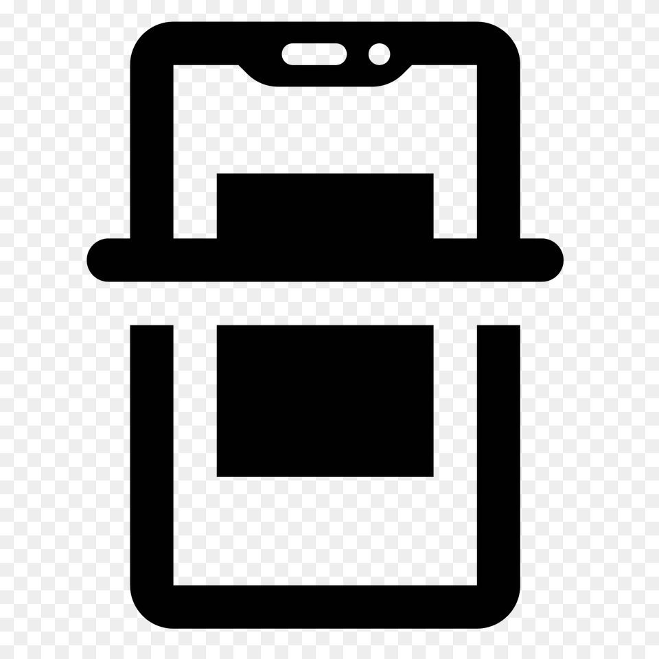 Business Card Scanner Icon, Gray Free Png