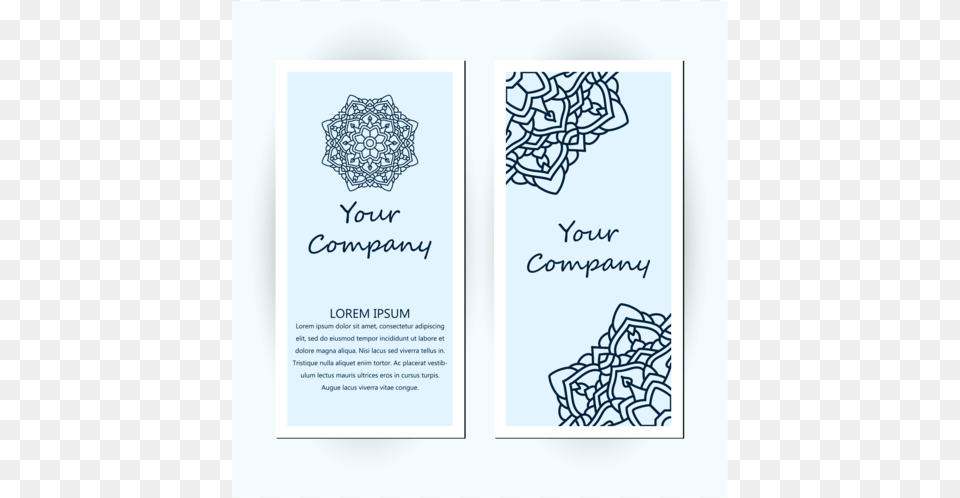 Business Card With Floral Ornament Decoration Latter, Advertisement, Page, Poster, Text Png