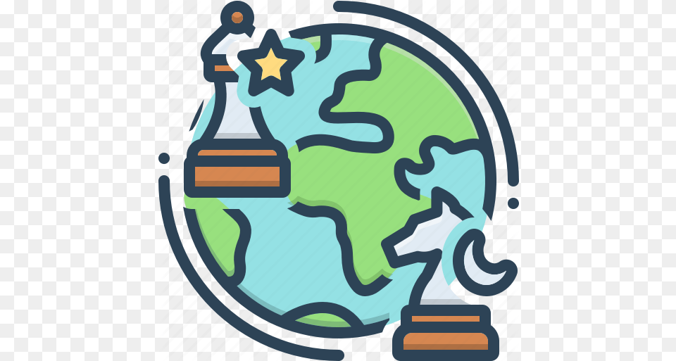 Business Checkmate Chess Geopolitics Icon, Astronomy, Outer Space, Planet, Globe Free Png