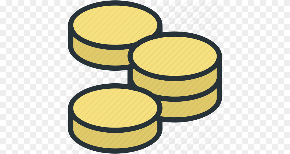 Business Coin Finance Money Stack Icon, Gold Free Png Download