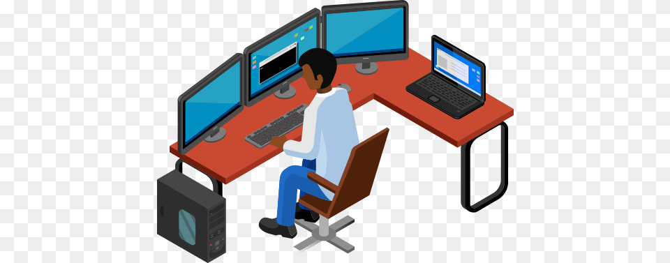 Business Computing Output Device, Table, Pc, Computer, Furniture Free Transparent Png