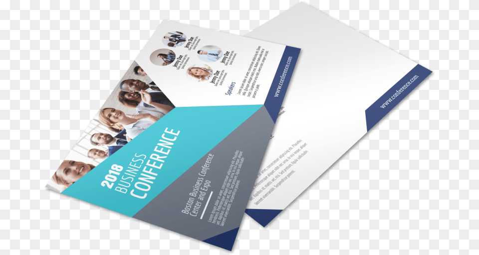 Business Conference Invitation Postcard Template Preview Conference Postcard Design, Advertisement, Poster, Adult, Person Png Image