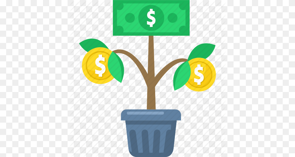 Business Finance Growth Money Plant Tree Icon, Potted Plant, Green, Leaf Free Png