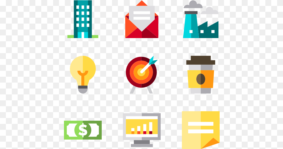 Business Flat Icons, Light Free Png