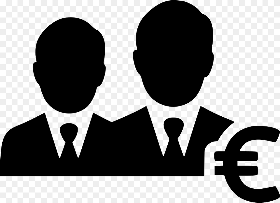 Business Group People Euro Businesspeople Businessman Icon, Stencil, Person, Crowd, Adult Png Image