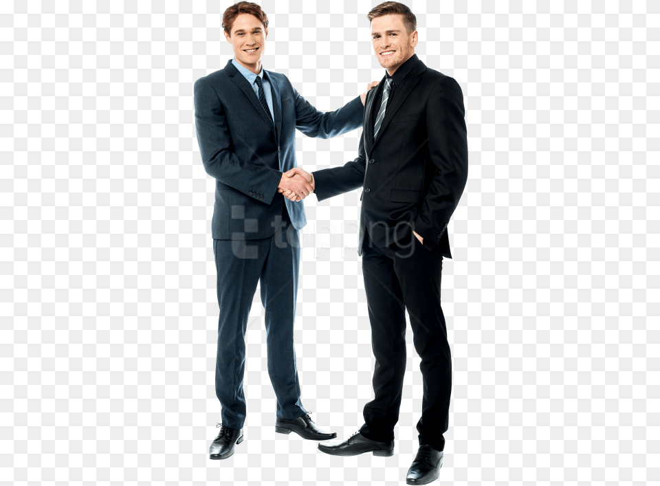 Business Handshake Images Background Two Men Handshaking, Hand, Suit, Body Part, Clothing Free Png