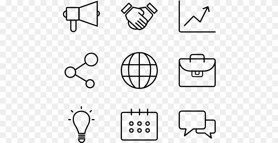 Business Icons Vector, Gray Free Transparent Png