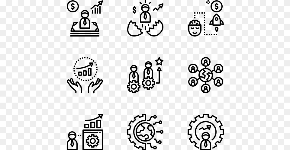 Business Incubator Drone Icons, Gray Png