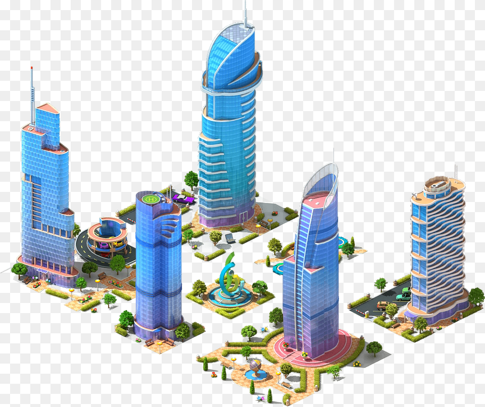 Business Island Area Edificios Megapolis, Architecture, Building, City, High Rise Png Image