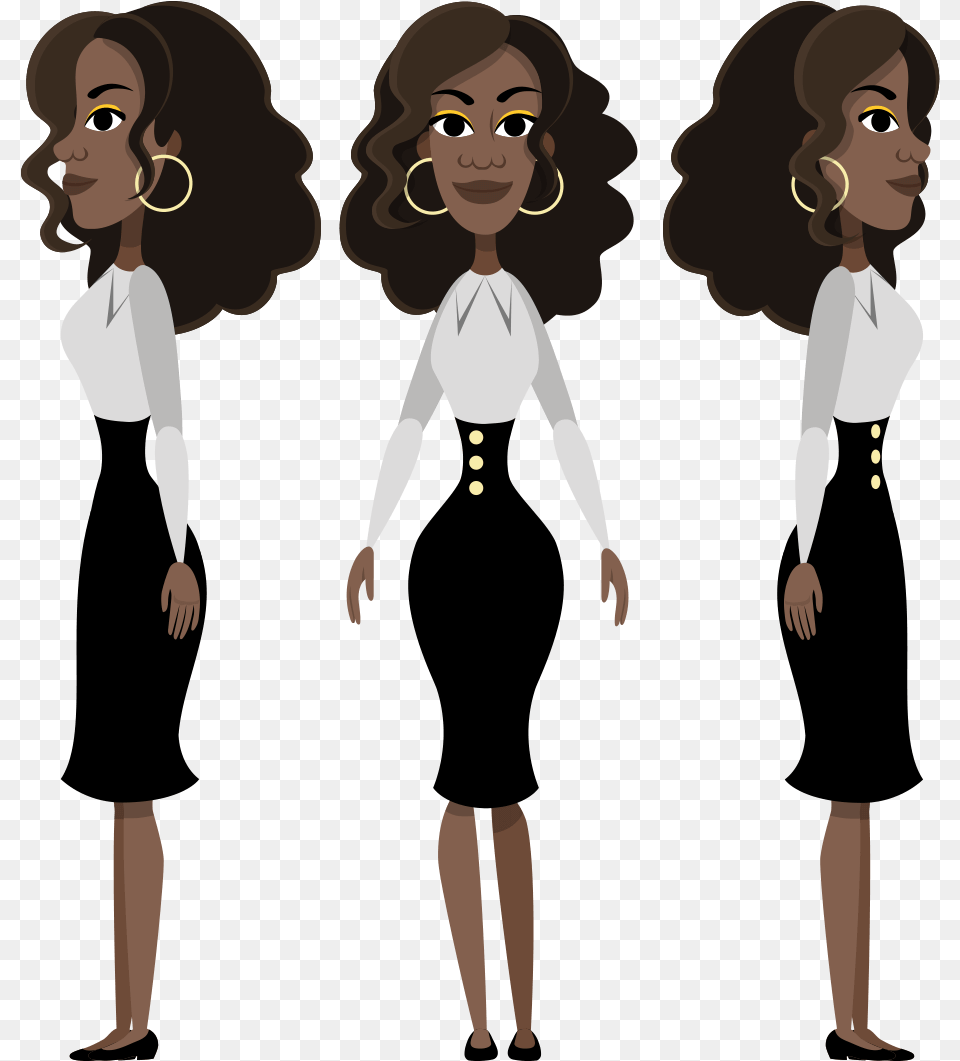Business Lady Character Animator Puppet Cartoon, Sleeve, Clothing, Long Sleeve, Woman Png Image