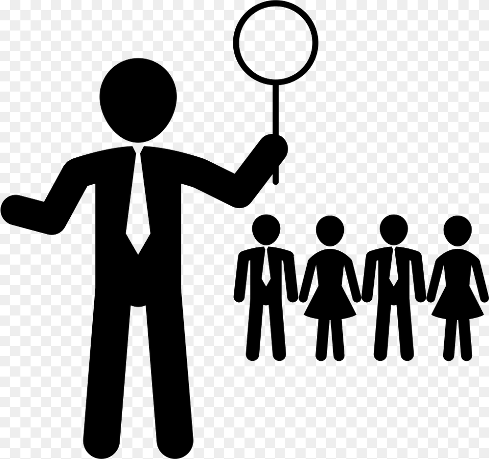Business Leader Holding Magnifying Glass With Other True Leader, Boy, Child, Male, Person Png