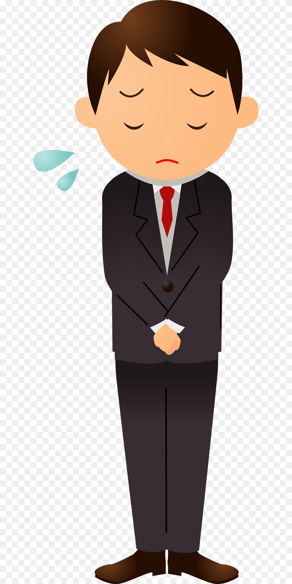 Business Man Apologize Clipart, Suit, Clothing, Formal Wear, Person Png Image