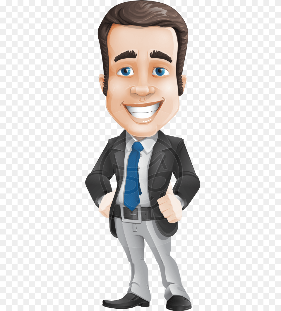 Business Man Cartoon, Accessories, Tie, Formal Wear, Clothing Free Png Download