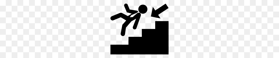 Business Man Falling Icons Noun Project, Gray Free Png