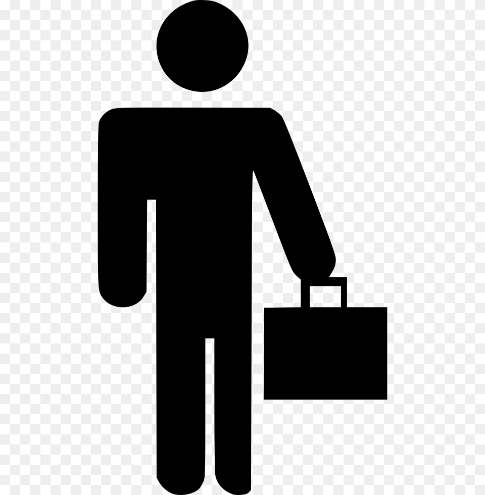 Business Man Icon Bag, Sign, Symbol, Stencil Free Png Download