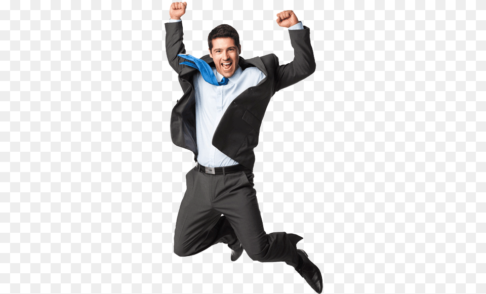 Business Man Jumping, Clothing, Suit, Formal Wear, Person Png Image